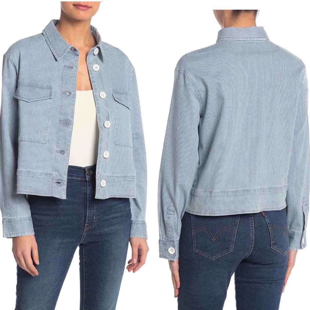 CASLON NWT Railroad Striped Jacket